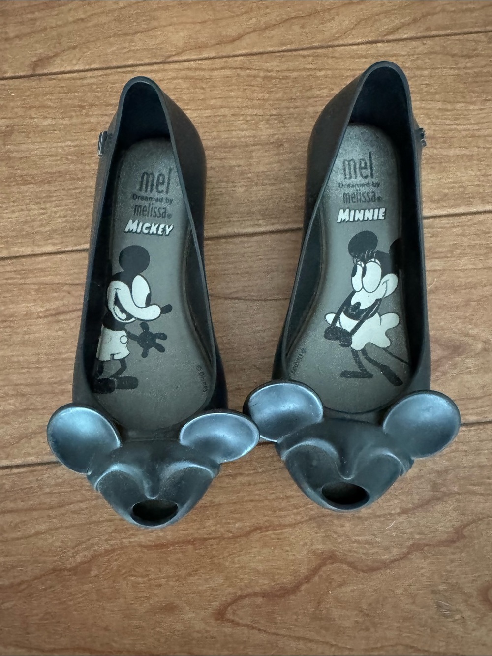 Mini Melissa Black Minnie & Mickey Mouse Shoes